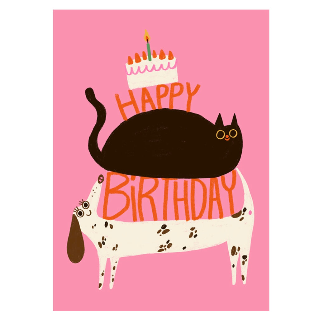 Postkarte - Happy Birthday Cat Dog – brink. / BRK House