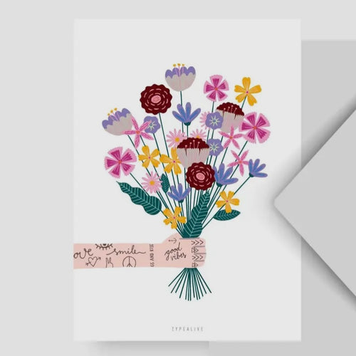 Postkarte - Bunch of Flowers