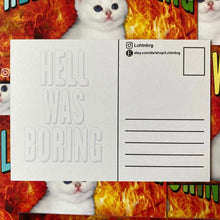 Postkarte - Hell Was Boring