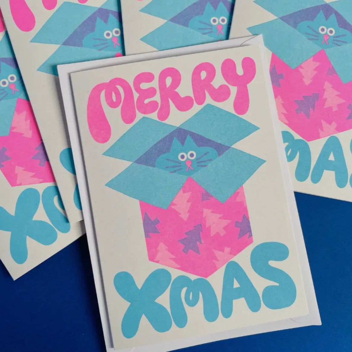 Grußkarte - Cat in a Box