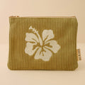 Besticke Cordtasche S - Olivgrün