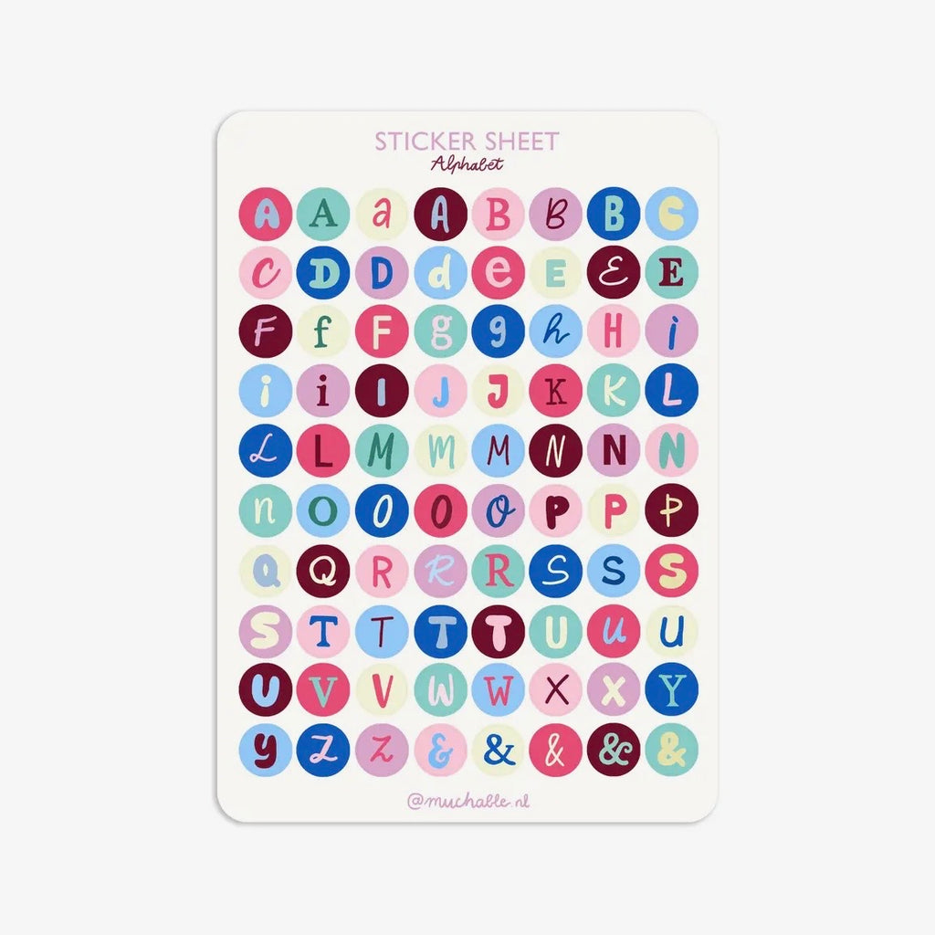 Stickerbogen - Buchstaben