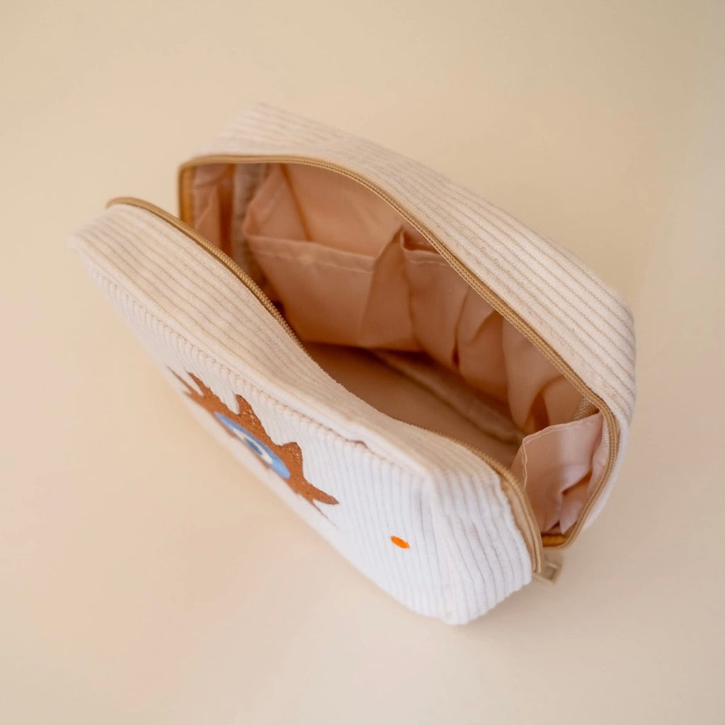Besticke Cordtasche M - Beige