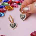 Ohrringe - Bow Heart Hoops