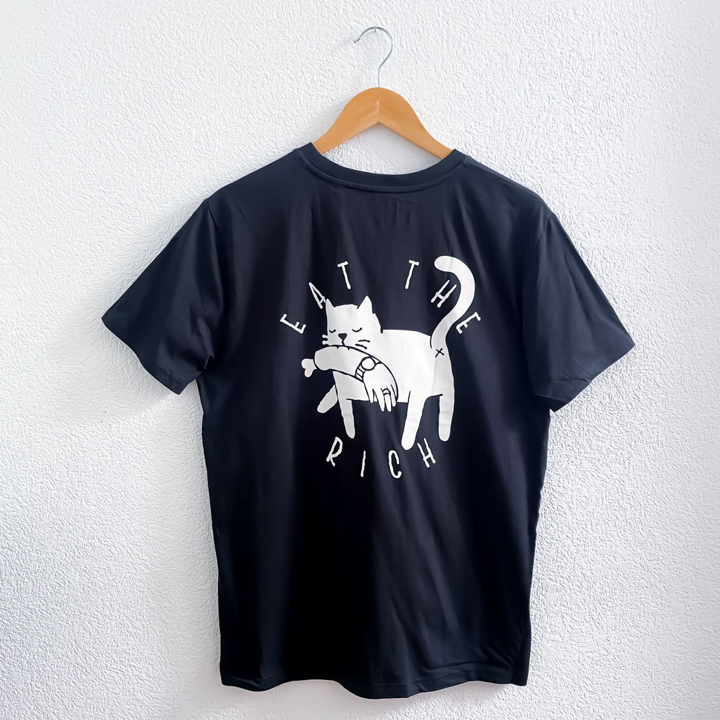 T-Shirt - Eat The Rich (Cat) - Schwarz