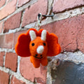 Schlüsselanhänger aus Filz - Triceratops