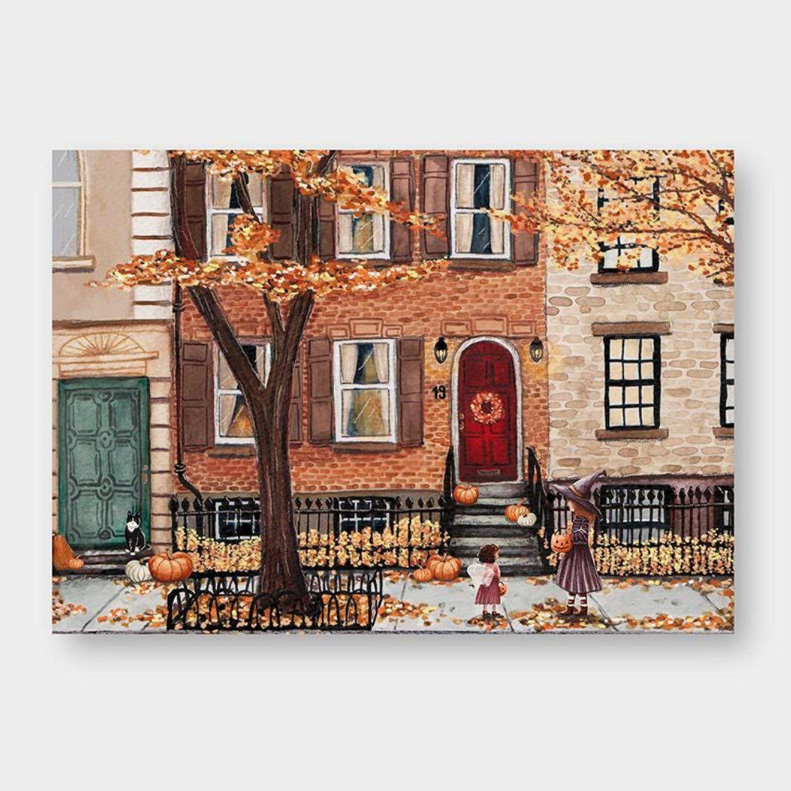 Postkarte - Herbstspaziergang