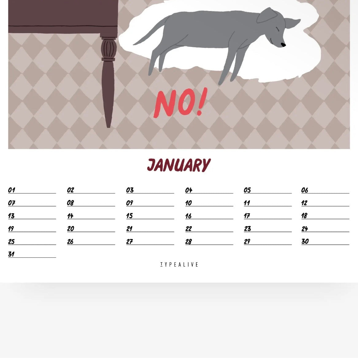 Wandkalender (undatiert) - Dogs