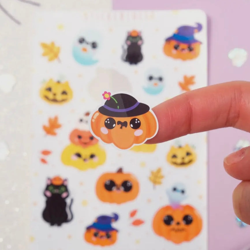 Stickerbogen - Kawaii Pumpkins