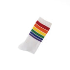 Socken - Regenbogen Weiß