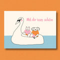 Postkarte - Mit dir isses schön