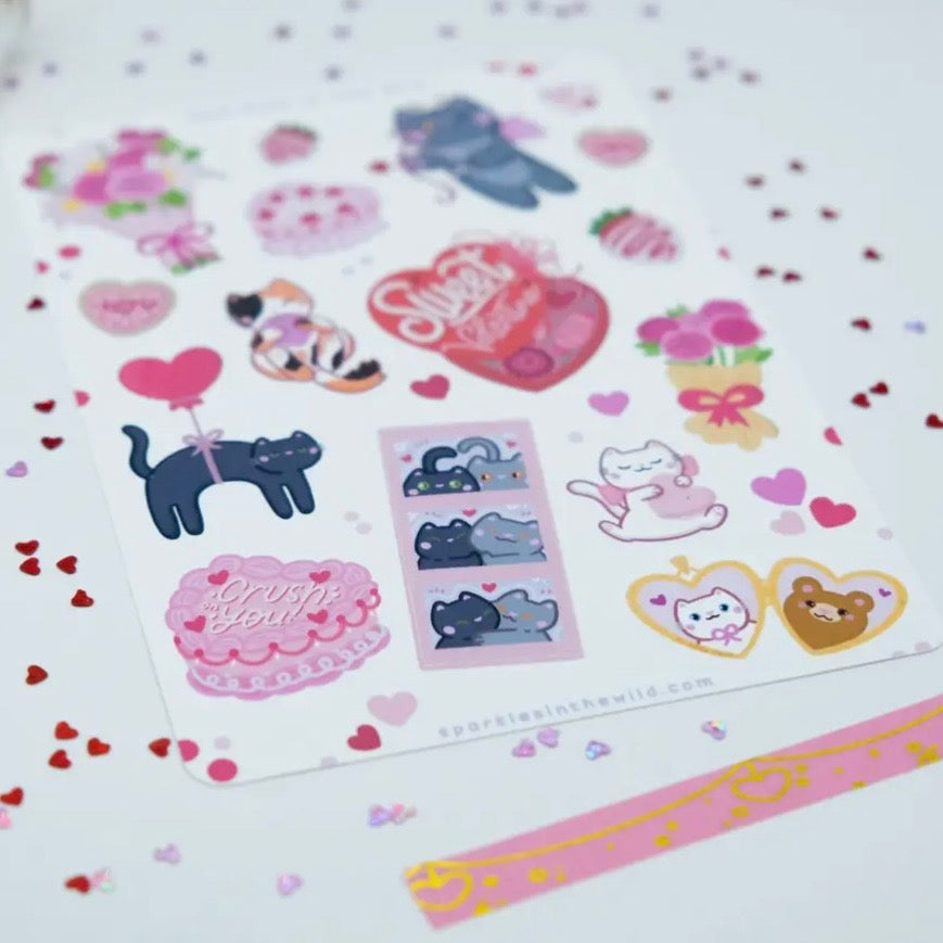 Stickerbogen - Sweet Love