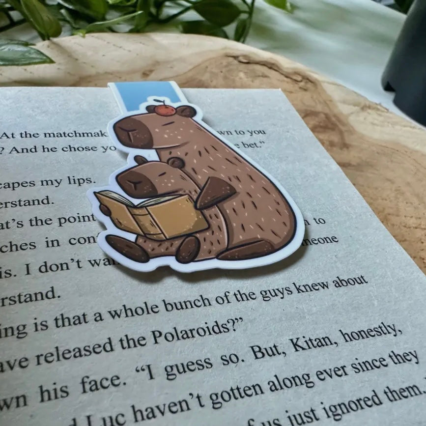 Magnetisches Lesezeichen - Capybara Freunde