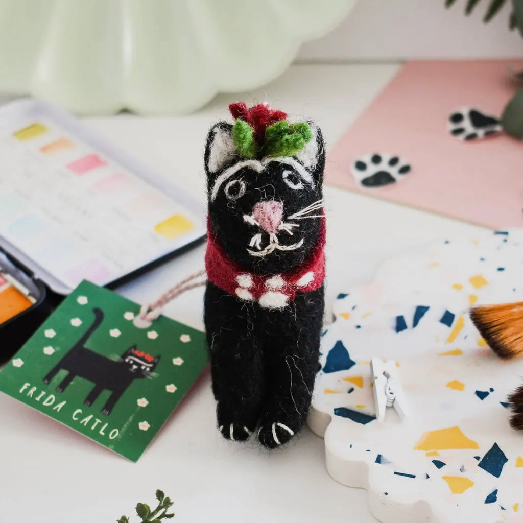 Anhänger aus Filz - Frida Catlo