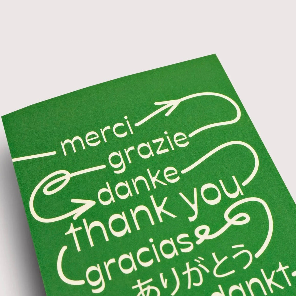 Grußkarte - Thank You Merci Danke