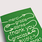Grußkarte - Thank You Merci Danke
