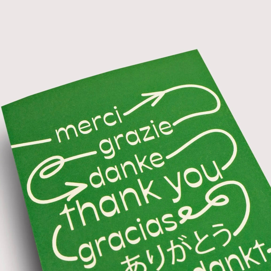 Grußkarte - Thank You Merci Danke