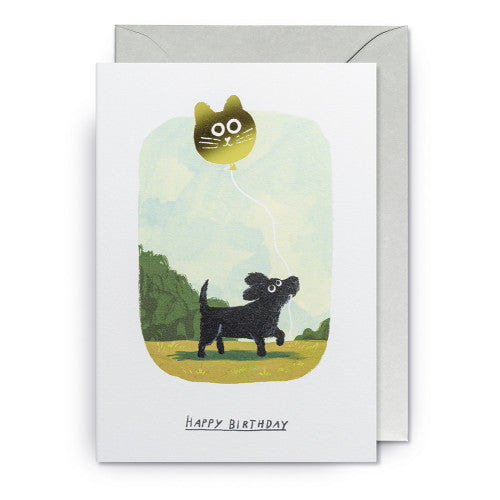 Grußkarte - Happy Birthday Balloon Dog
