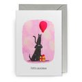 Grußkarte - Happy Birthday Hund und Katze