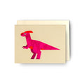 Mini Grußkarte - Parasaurolophus