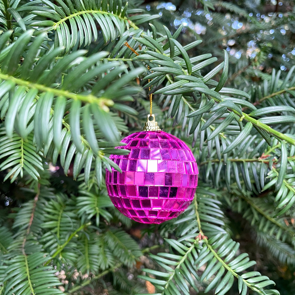 Aufhänger - Discokugel Pink