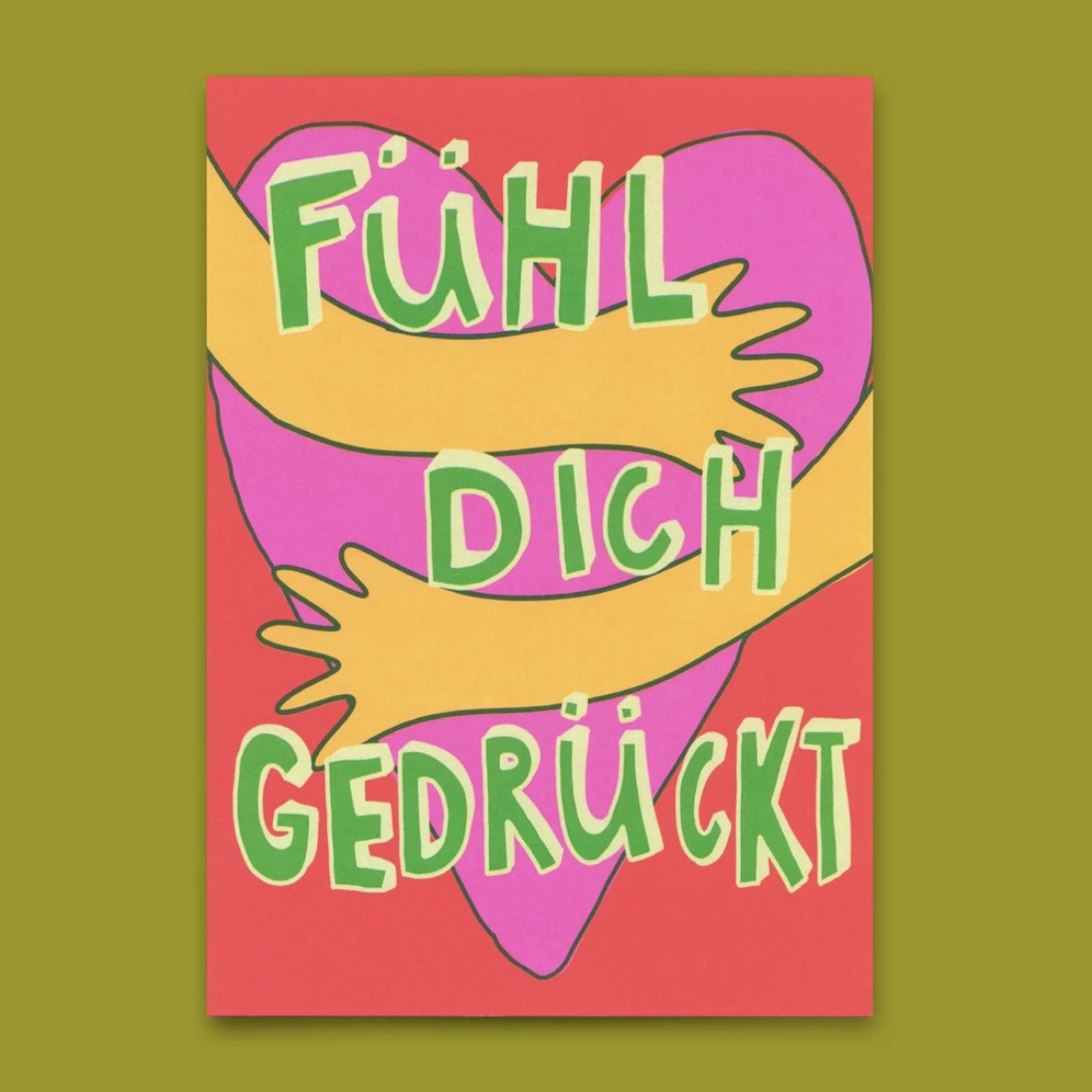 Postkarte - Fühl Dich Gedrückt