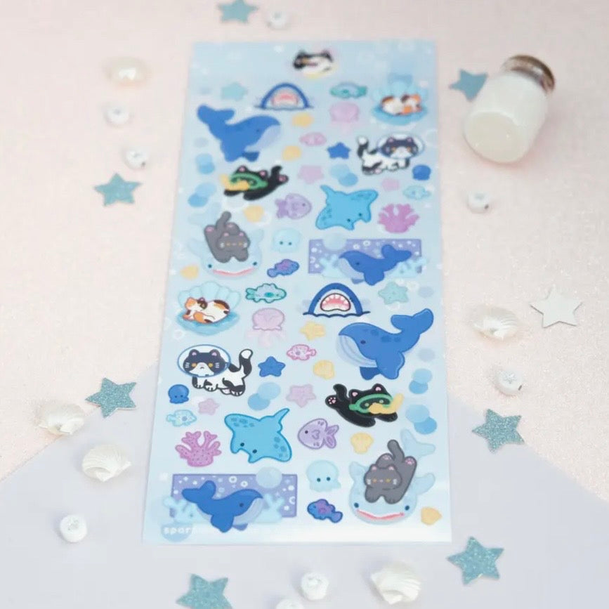 Stickerbogen - Ocean Cats
