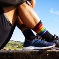 Socken - Regenbogen Schwarz