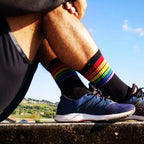 Socken - Regenbogen Schwarz