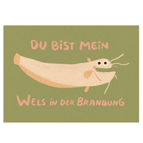 Postkarte - Wels in der Brandung