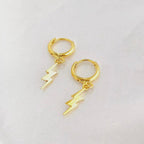 Ohrringe - Lightning Bolt Huggies (gold/silber)