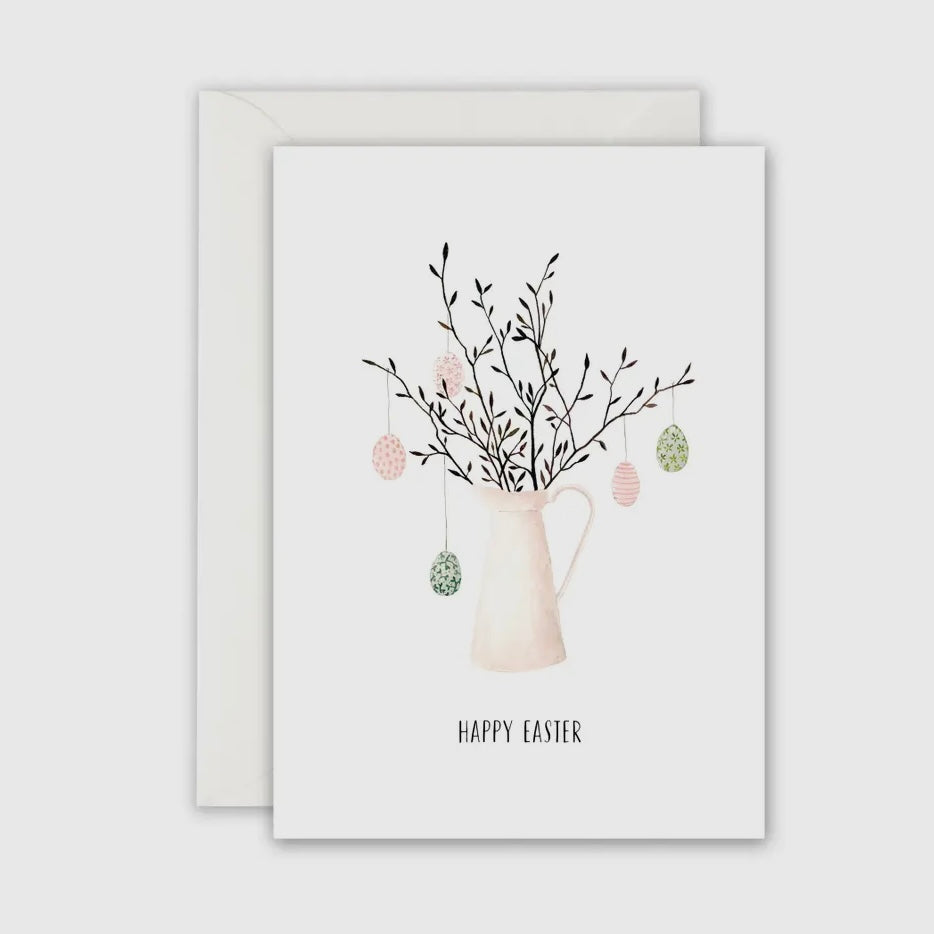 Grußkarte - Happy Easter Vase