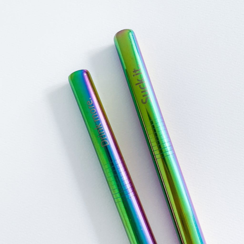 Dicker Trinkhalm aus Edelstahl