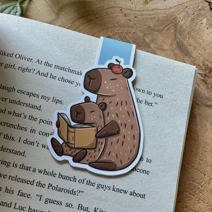 Magnetisches Lesezeichen - Capybara Freunde