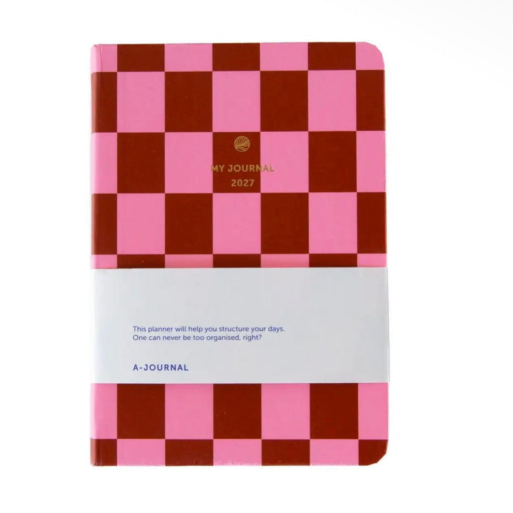 2027 Planer A6 - Rosa Rot