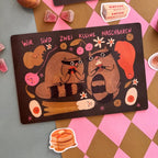 Brettchen - Zwei Kleine Naschbären