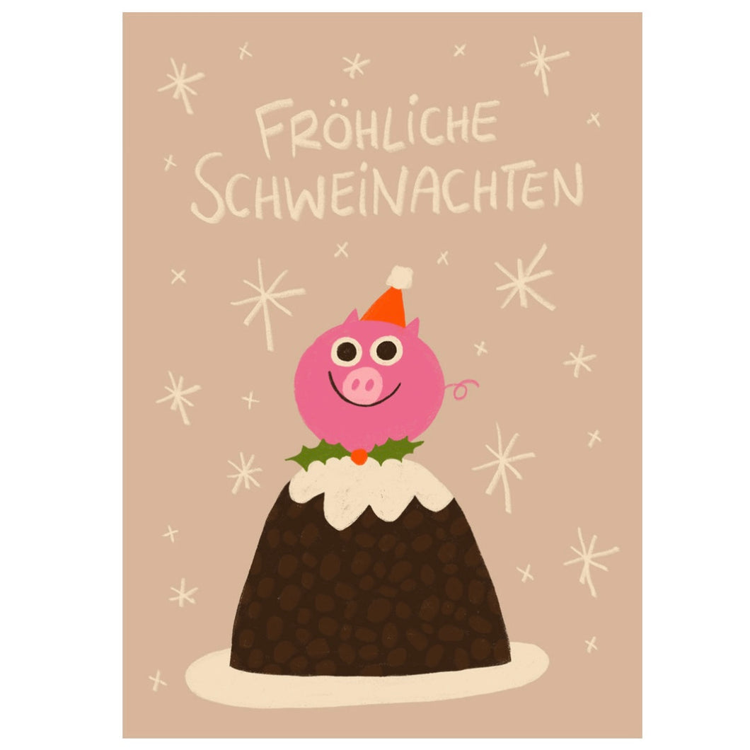 Postkarte - Fröhliche Schweinachten