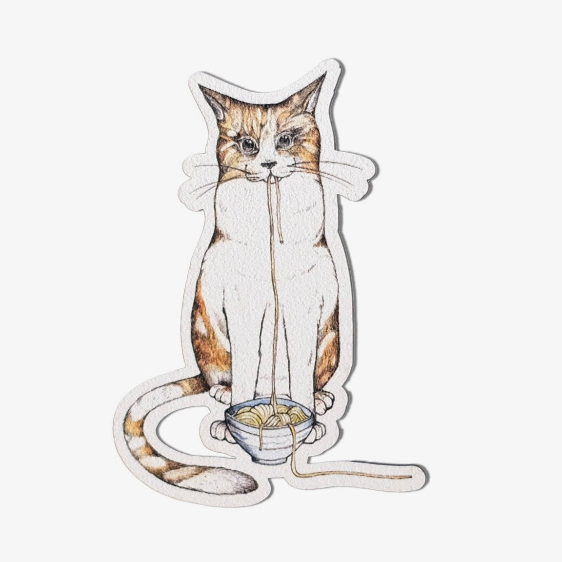 Holzmagnet - Ramenkatze