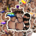 Sticker - Enby Racoon