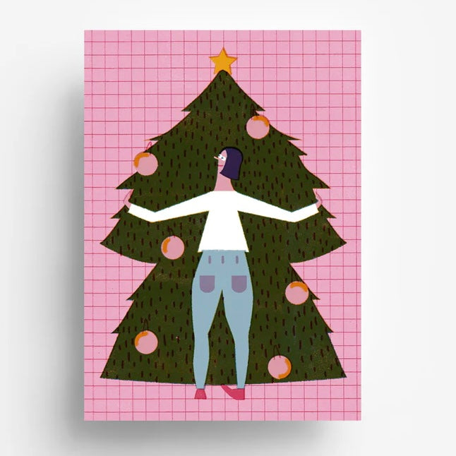 Postkarte - Weihnachtsumarmung