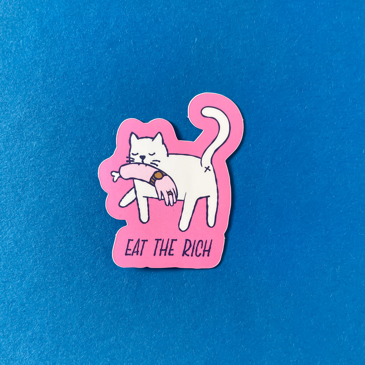 Aufkleber - Eat the Rich (Cat)