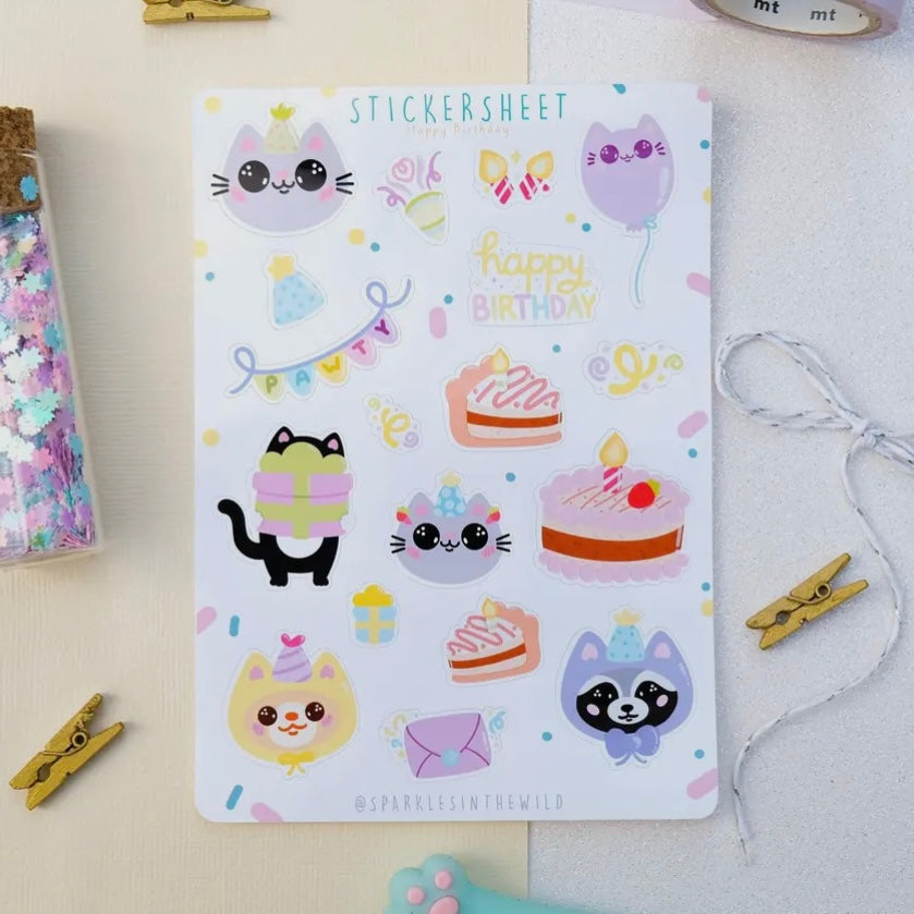 Stickerbogen - Birthday Celebration