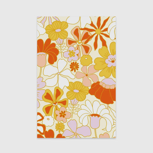 Minikarte - Blumen 70s
