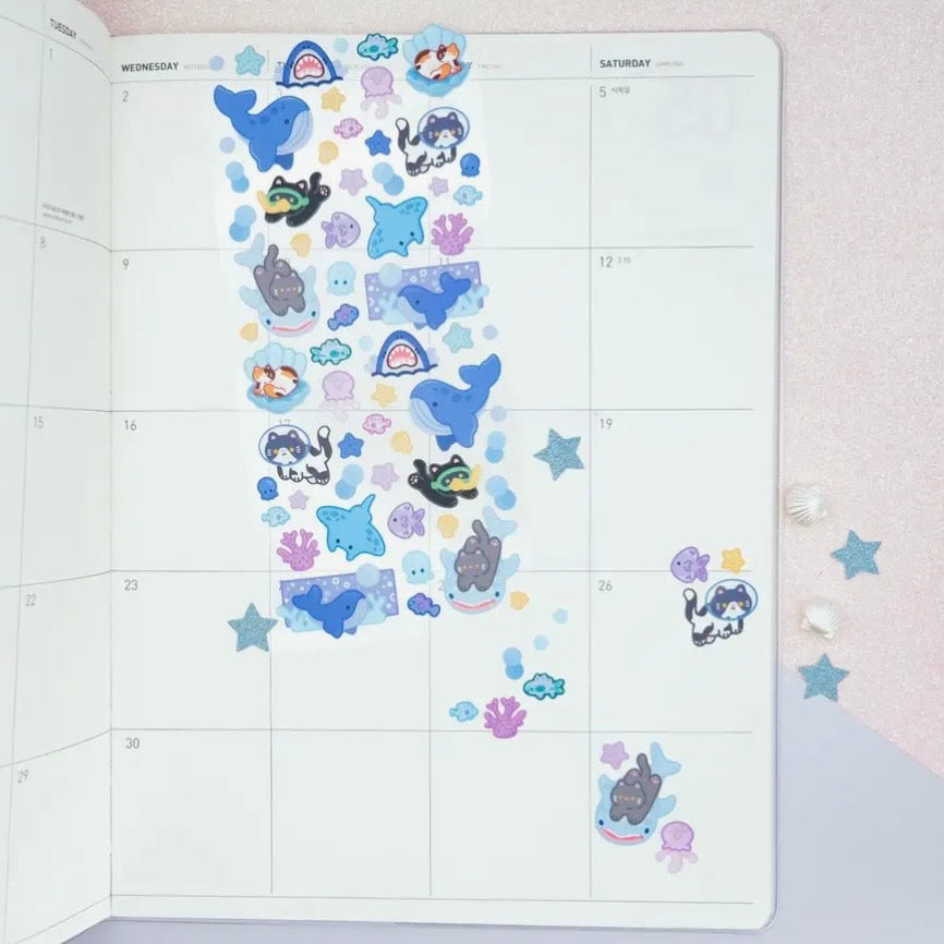 Stickerbogen - Ocean Cats