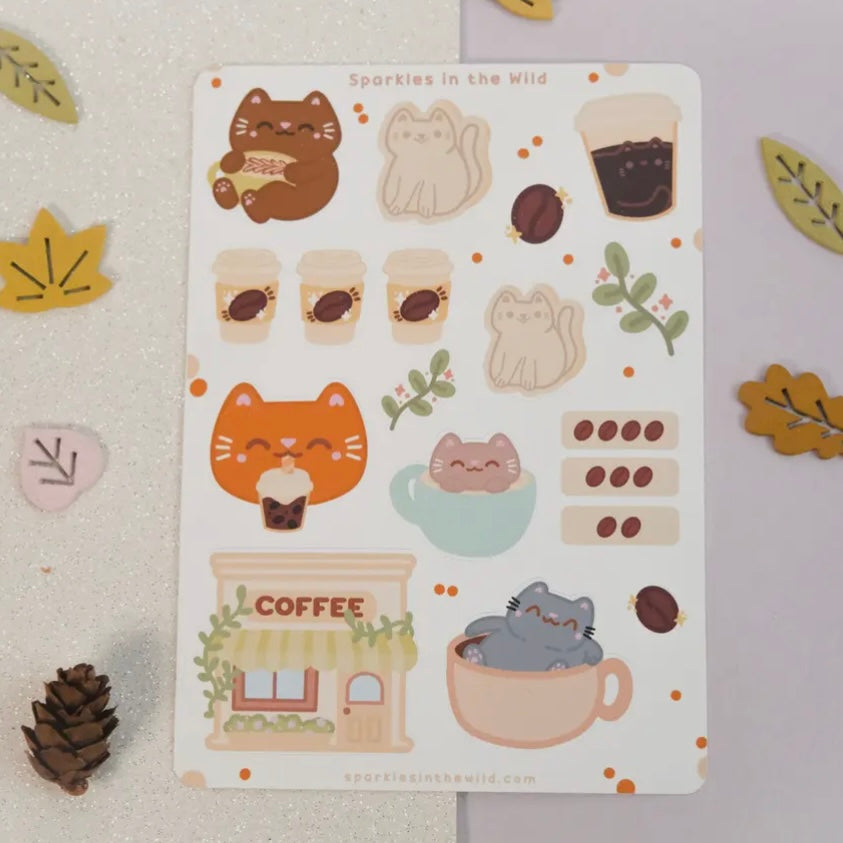 Stickerbogen - Coffee Shop