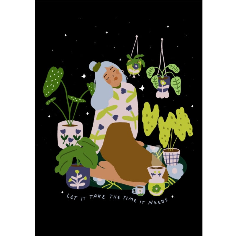 Postkarte - Let It Take Time