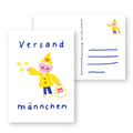 Postkarte - Versandmännchen