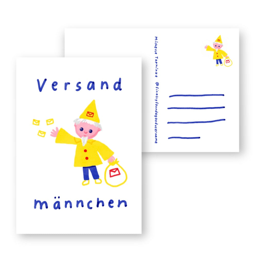 Postkarte - Versandmännchen