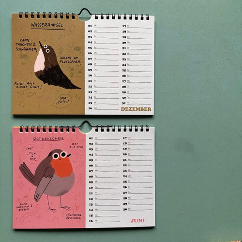 2027 Wandkalender - Vogel Fakten Kalender