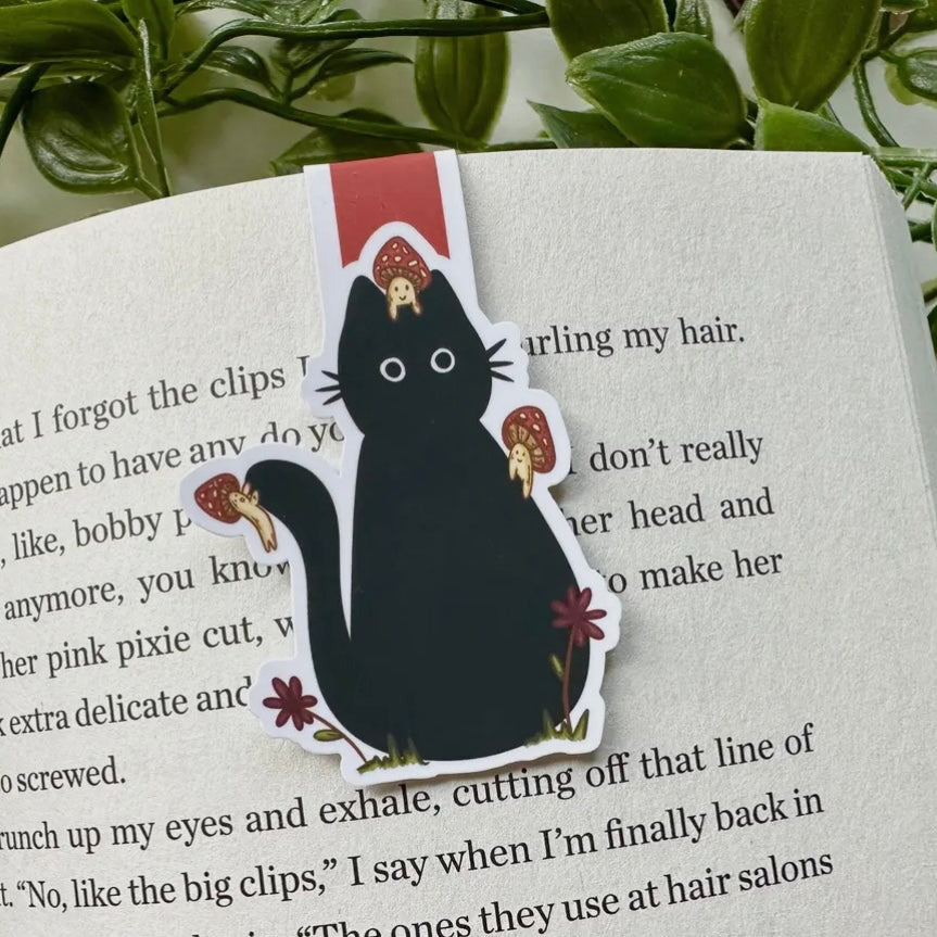 Magnetisches Lesezeichen - Schwarze Katze